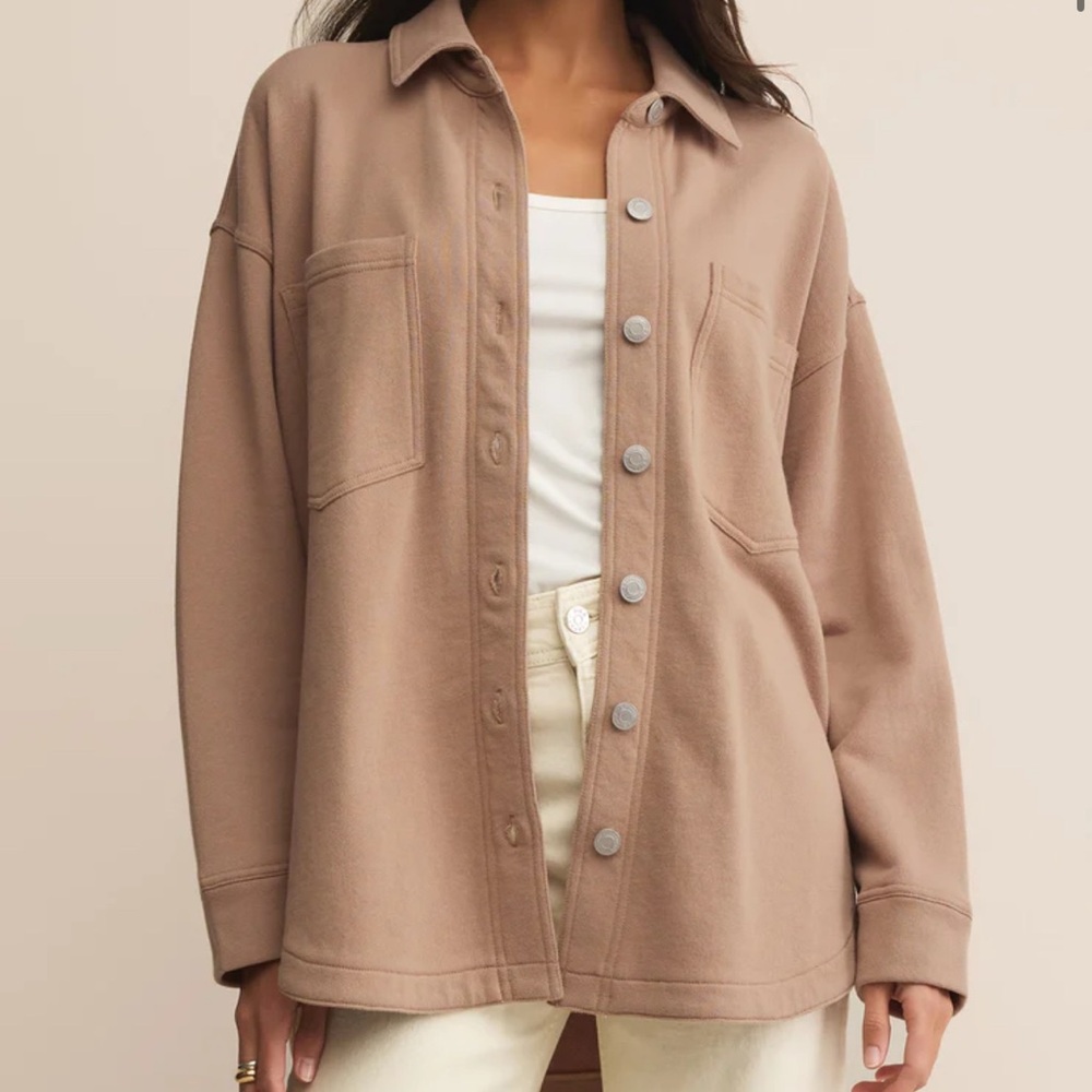 Z Supply All Day Jacket in Iced Coffee